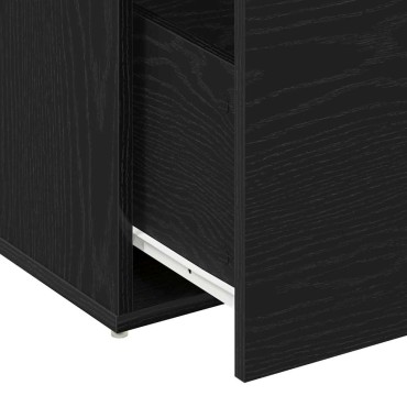 vidaXL Παγκάκι Χαλωρίου Μαύρη Οξυά 80x40x45cm Επεξεργασμένο Ξύλο 1 τεμ.