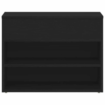 vidaXL Πάγκος για παπούτσια με ράφι Μαύρη Οξυά 60x30x45cm