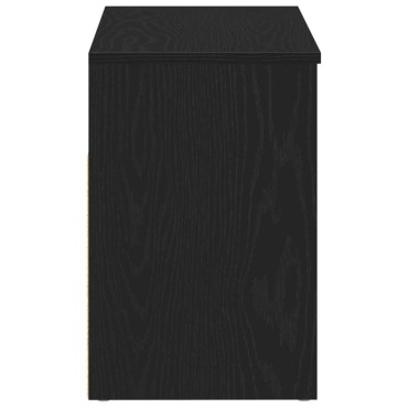 vidaXL Πάγκος για παπούτσια με ράφι Μαύρη Οξυά 80x30x45cm