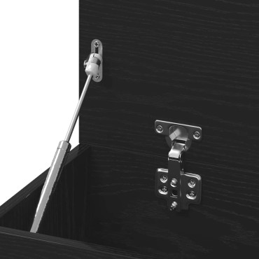 vidaXL Πάγκος για παπούτσια με ράφι Μαύρη Οξυά 80x30x45cm