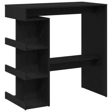 vidaXL Τραπέζι μπαρ 100x48x101,5cm Επεξεργασμένο Ξύλο Μαύρη Οξυά 1 τεμ.