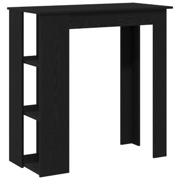 vidaXL Τραπέζι μπαρ 102x50x103,5cm Επεξεργασμένο Ξύλο Μαύρη Οξυά 1 τεμ.