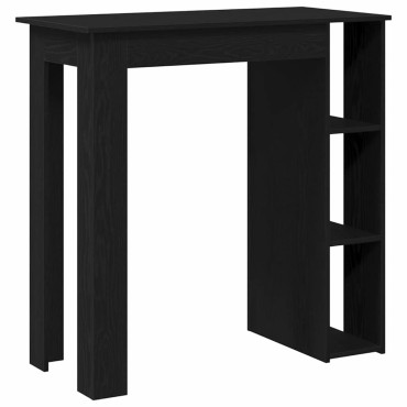 vidaXL Τραπέζι μπαρ 102x50x103,5cm Επεξεργασμένο Ξύλο Μαύρη Οξυά 1 τεμ.
