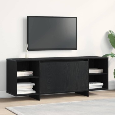 vidaXL Ντουλάπι TV 130x35x50cm Μαύρη Δρυς Επεξεργασμένο Ξύλο