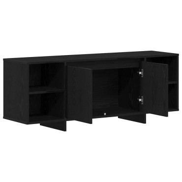 vidaXL Ντουλάπι TV 130x35x50cm Μαύρη Δρυς Επεξεργασμένο Ξύλο