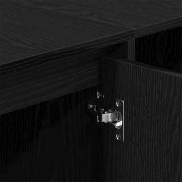 vidaXL Ντουλάπι TV 130x35x50cm Μαύρη Δρυς Επεξεργασμένο Ξύλο