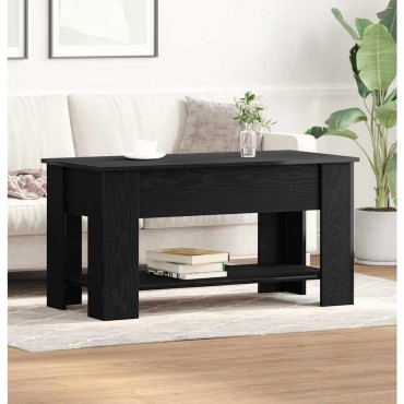 vidaXL Τραπεζάκι σαλονιού Μαύρη Οξυά 101x49x52cm 1 τεμ.