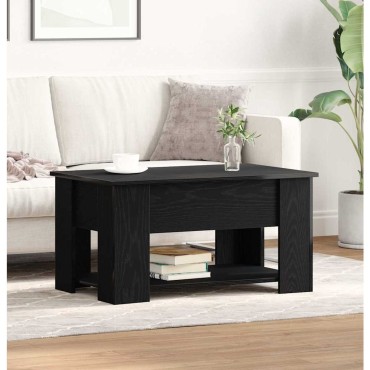 vidaXL Τραπεζάκι σαλονιού Μαύρη Οξυά 79x49x41cm 1 τεμ.
