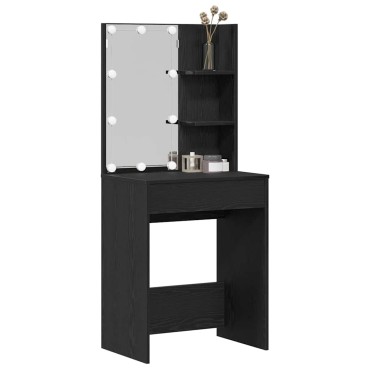 vidaXL Τραπέζι περιποίησης Μαύρη Οξυά 60x40x140cm