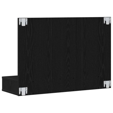 vidaXL Ντουλάπα Καθρέφτη Μαύρη Οξυά 90x31,5x62cm 1 τεμ.