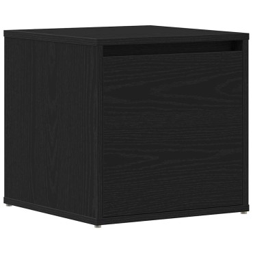 vidaXL Κουτί με συρτάρια Μαύρη Οξυά 40,5x40x40 εκ