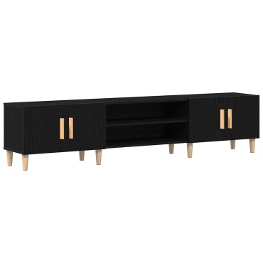 vidaXL Ντουλάπι TV 180x31,5x40cm Μαύρη Οξυά Επεξεργασμένο Ξύλο