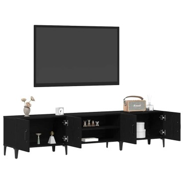 vidaXL Ντουλάπι TV 180x31,5x40cm Μαύρη Οξυά Επεξεργασμένο Ξύλο