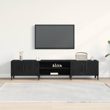vidaXL Ντουλάπι TV 180x31,5x40cm Μαύρη Οξυά Επεξεργασμένο Ξύλο