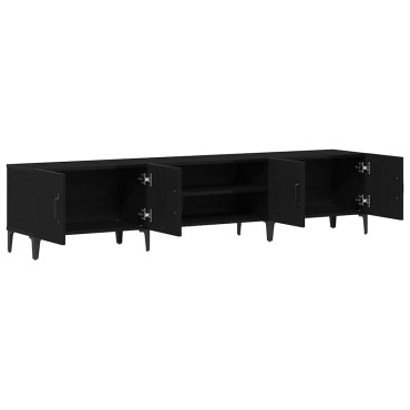 vidaXL Ντουλάπι TV 180x31,5x40cm Μαύρη Οξυά Επεξεργασμένο Ξύλο