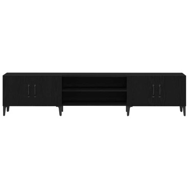 vidaXL Ντουλάπι TV 180x31,5x40cm Μαύρη Οξυά Επεξεργασμένο Ξύλο