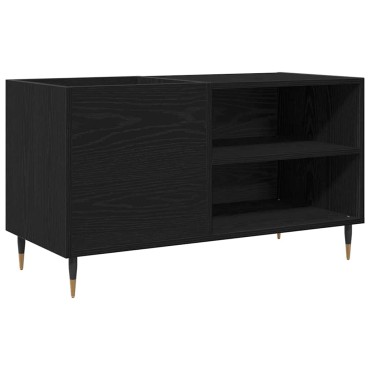 vidaXL Ντουλάπι δίσκων βινυλίου Μαύρη Οξυά 85x38x48 εκ 1 τεμ.