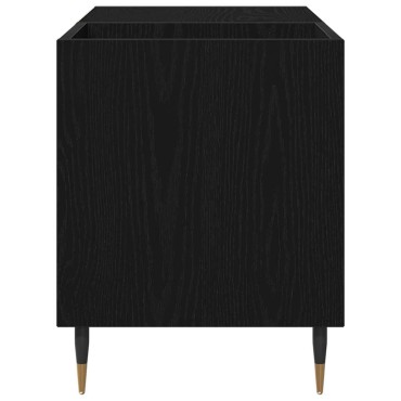 vidaXL Ντουλάπι δίσκων βινυλίου Μαύρη Οξυά 85x38x48 εκ 1 τεμ.