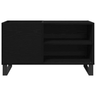 vidaXL Ντουλάπι δίσκων βινυλίου Μαύρη Οξυά 85x38x48 εκ 1 τεμ.
