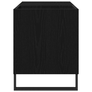 vidaXL Ντουλάπι δίσκων βινυλίου Μαύρη Οξυά 85x38x48 εκ 1 τεμ.