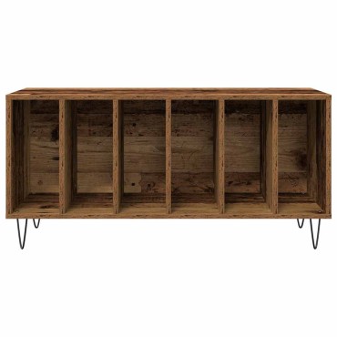 vidaXL Ντουλάπι δίσκων βινυλίου Παλαιό ξύλο 100x38x48cm 1 τεμ.