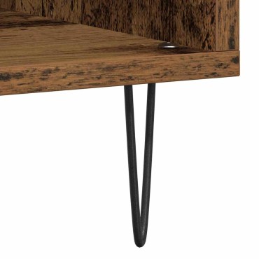 vidaXL Ντουλάπι δίσκων βινυλίου Παλαιό ξύλο 100x38x48cm 1 τεμ.