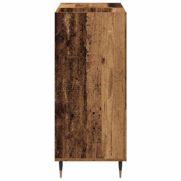 vidaXL Ντουλάπι δίσκων βινυλίου Παλαιό ξύλο 85x38x89cm 1 τεμ.