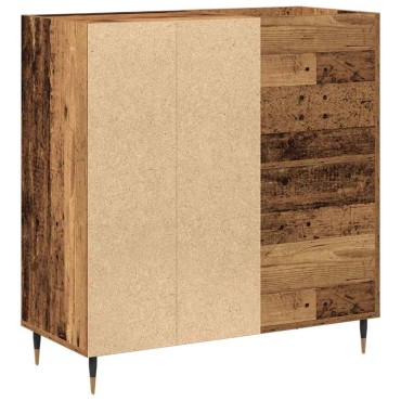 vidaXL Ντουλάπι δίσκων βινυλίου Παλαιό ξύλο 85x38x89cm 1 τεμ.