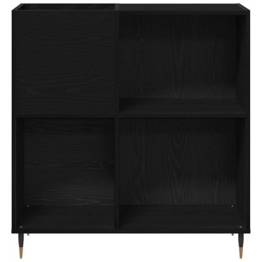 vidaXL Ντουλάπι δίσκων βινυλίου Μαύρη Οξυά 85x38x89cm 1 τεμ.