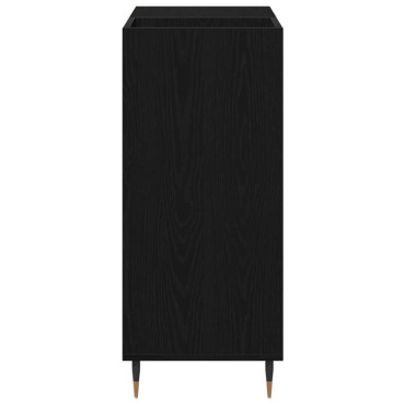 vidaXL Ντουλάπι δίσκων βινυλίου Μαύρη Οξυά 85x38x89cm 1 τεμ.