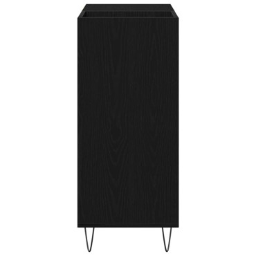 vidaXL Ντουλάπι δίσκων βινυλίου Μαύρη Οξυά 85x38x89cm 1 τεμ.