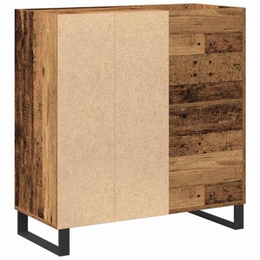 vidaXL Ντουλάπι δίσκων βινυλίου Παλαιό ξύλο 84,5x38x89 εκ 1 τεμ.