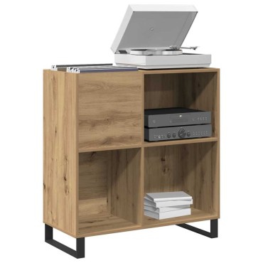 vidaXL Ντουλάπι δίσκων βινυλίου artisan δρυς 84,5x38x89 εκ 1 τεμ.