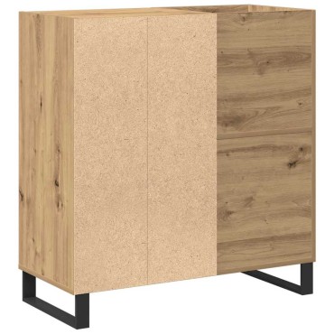 vidaXL Ντουλάπι δίσκων βινυλίου artisan δρυς 84,5x38x89 εκ 1 τεμ.