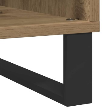 vidaXL Ντουλάπι δίσκων βινυλίου artisan δρυς 84,5x38x89 εκ 1 τεμ.