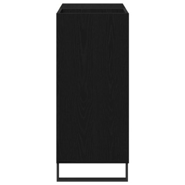 vidaXL Ντουλάπι δίσκων βινυλίου Μαύρη Οξυά 84,5x38x89 εκ 1 τεμ.