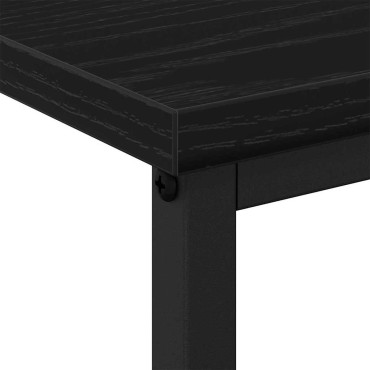 vidaXL Κομοδίνο Μαύρη Οξυά 41x31x80cm Επεξεργασμένο Ξύλο 1 τεμ.