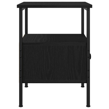 vidaXL Κομοδίνο Μαύρη Οξυά 34x36x50cm Επεξεργασμένο Ξύλο 1 τεμ.