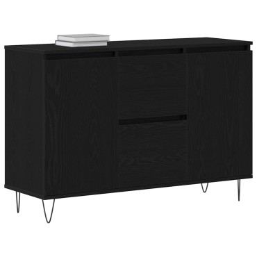 vidaXL Πλαϊνό γραφείο Μαύρη Οξυά 101,5x35x70cm Επεξεργασμένο Ξύλο 1 τεμ.