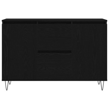 vidaXL Πλαϊνό γραφείο Μαύρη Οξυά 101,5x35x70cm Επεξεργασμένο Ξύλο 1 τεμ.