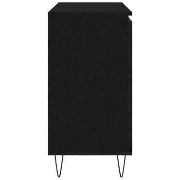 vidaXL Πλαϊνό γραφείο Μαύρη Οξυά 101,5x35x70cm Επεξεργασμένο Ξύλο 1 τεμ.
