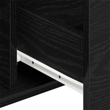 vidaXL Πλαϊνό γραφείο Μαύρη Οξυά 101,5x35x70cm Επεξεργασμένο Ξύλο 1 τεμ.