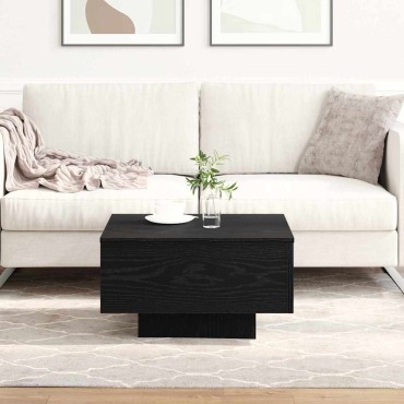 vidaXL Τραπεζάκι σαλονιού Μαύρη Οξυά 55x55x31cm 1 τεμ.