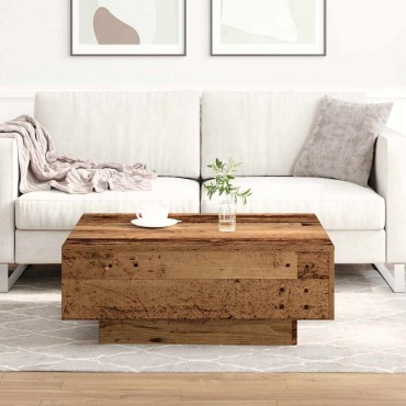 vidaXL Τραπεζάκι σαλονιού Παλιό Ξύλο 80x80x31cm 1 τεμ.