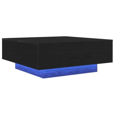 vidaXL Μαύρη Δρυς 80x80x31cm Επεξεργασμένο Ξύλο