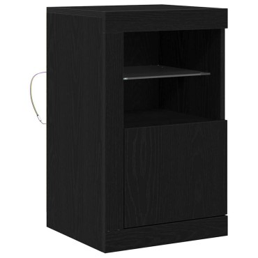 vidaXL Πλευρικό Τραπέζι LED 41x37x67cm Επεξεργασμένο Ξύλο