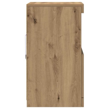 vidaXL Πλευρικό Τραπέζι LED Artisan Oak 41x37x67 εκ 1 τεμ.