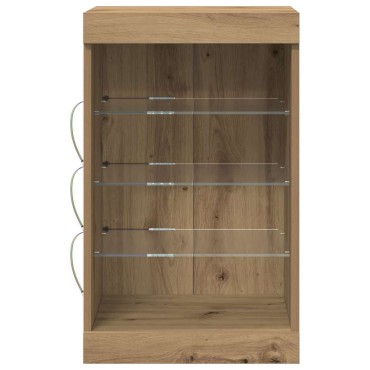 vidaXL Πλευρικό Τραπέζι LED Artisan Oak 41x37x67 εκ 1 τεμ.