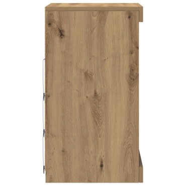 vidaXL Πλευρικό Τραπέζι LED Artisan Oak 41x37x67 εκ 1 τεμ.