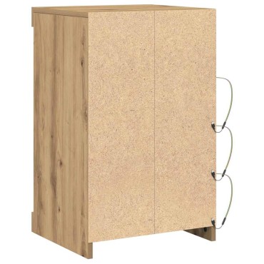 vidaXL Πλευρικό Τραπέζι LED Artisan Oak 41x37x67 εκ 1 τεμ.